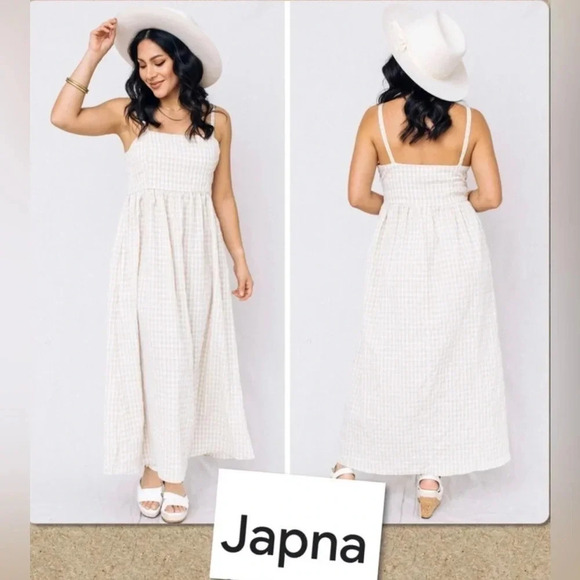 Japna Checkered Midi Dress - Picture 1 of 6